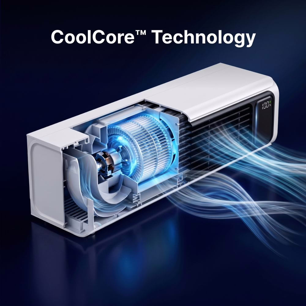Cutaway view of the FrostyLax cooler showing the internal CoolCore cooling channel